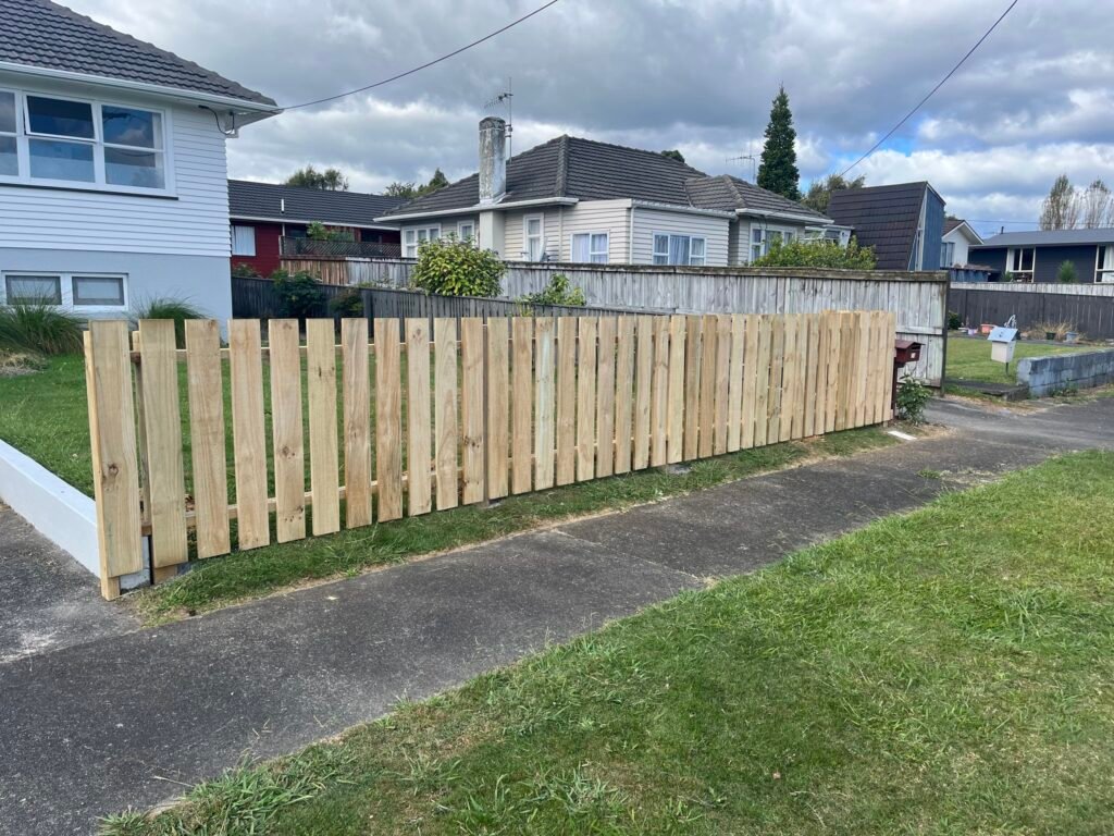 front timber fence project palmerston north