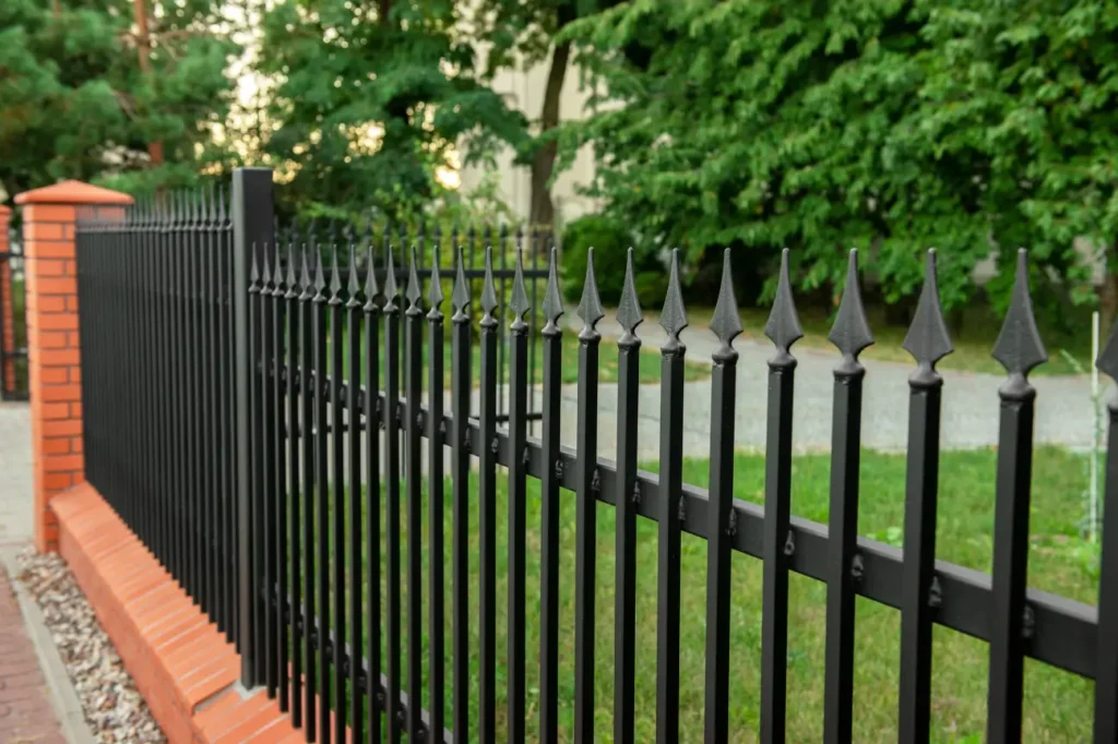 Black steel fence built by Farnell Fencing Feilding showcasing expert fencing specialists feilding craftsmanship